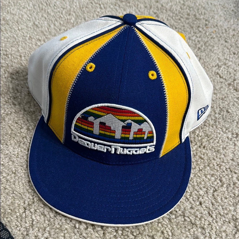 New Era Blue, Yellow, and White Cap